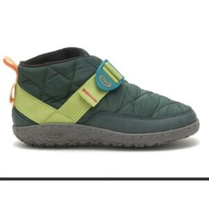 Chaco Ramble Puff Kid Shoe Size 34 US 3 Trekking Green Unisex Booties JCH180367